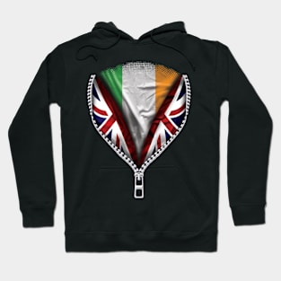 Irish Flag  Ireland Flag zipped British Flag - Gift for Irish From Ireland Hoodie